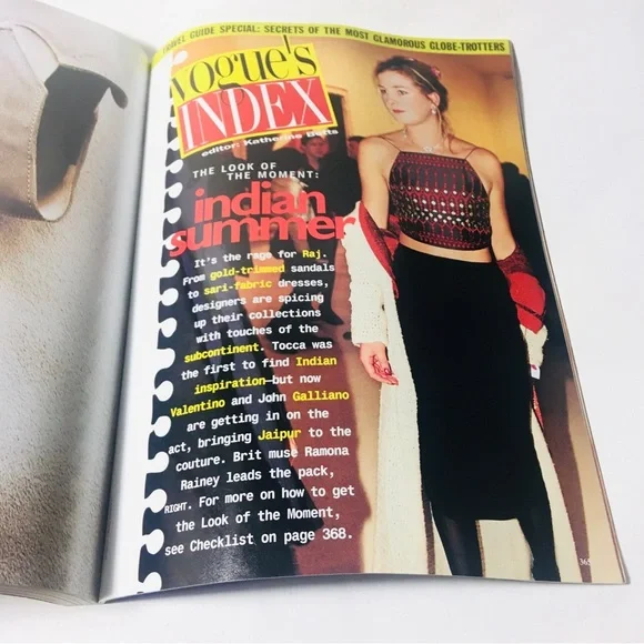 Vogue April 1998 Vintage Magazine Amber Valletta in Jil Sander By Steven Meisel - Picture 4 of 11